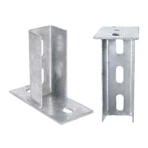 Hot-Dip Galvanized C-Shaped Steel Open Base <b>Connector</b> Stand Weld C-Type Steel Base <b>Connector</b> PV Support <b>Solar</b> Mounting System - Product Image 3