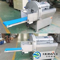 Machine à découper la viande congelée à grande vitesse, équipement de découpe de bacon, de saucisses et de bœuf avec convoyeur à l'extrémité