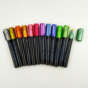 Stylos à peinture acrylique DIY de couleurs assorties, encre permanente, marqueurs métalliques pour roche, verre, métal, bois - Marquage polyvalent sur surface - Product Image 2