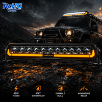 Barre lumineuse LED 85W avec boîtier en aluminium et feux de jour ambre pour camion et SUV