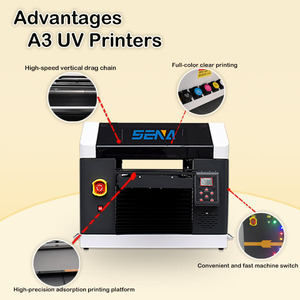Imprimante à jet d'encre de bureau pour bouteille en papier acrylique sac en toile étiquette carte motif A3 petite imprimante à plat UV équipement commercial - Product Image 2