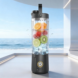 Portable Blender 550ml 150W USB Rechargeable Car Use 6 Blades Heavy Duty Turbo Leak Proof Smoothie <b>Maker</b> Outdoor Ice Crushing - Product Image 4
