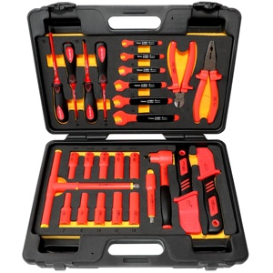 27 pezzi <span class=keywords><strong>Set</strong></span> di punte a cricchetto con presa isolata 1000V Kit di strumenti di manutenzione per veicoli nuovi strumenti di manutenzione per veicoli energetici - Product Image 1