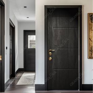 Новейший дизайн, звукоизоляционные деревянные двери, дизайнерские межкомнатные двери, твердые деревянные двери из ПВХ и МДФ - Product Image 4