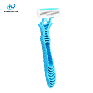 Rasoir pour femmes, outil de dermabrasion, rasoir pour jambes et aisselles, 6 lames avec manche en caoutchouc - Product Image 2