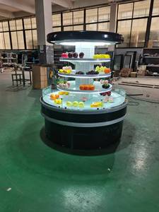 Ngang làm tròn đảo tủ đông rau đồ uống hiển thị mát siêu thị thiết bị làm lạnh multideck mở máy làm lạnh - Product Image 3