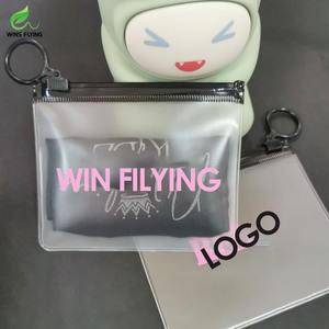 Wins Flying カスタムロゴ入り ジュエリーパッケージングプラスチックバッグ、<span class=keywords><strong>PVC</strong></span>クリアつや消しジュエリーポーチ、大きなイヤリング用小型ジッパーバッグ - Product Image 1