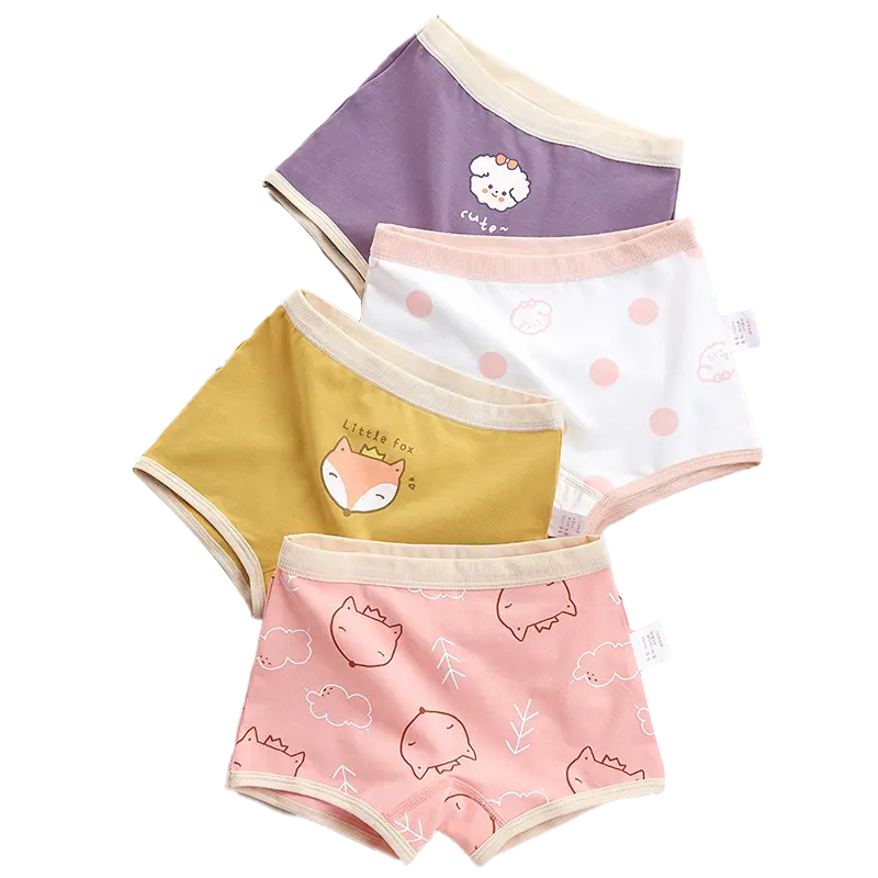 All'ingrosso Cute Little Kids Play Shorts mutandine per bambina intimo per bambini boxer per ragazze sono permesse per età 2-14 animali