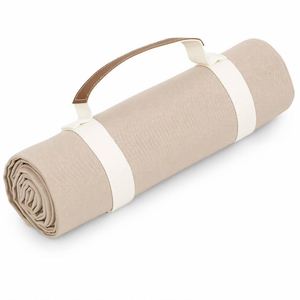 Custom Waterproof Foldable Picnic <b>Mat</b> <b>Outdoor</b> Double Layer Portable Blanket with Leather Handle for Camping Park Manufacturer - Product Image 1