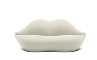 Sofá Convertible Moderno con Diseño en Forma de Labio, Material de Tela Resistente