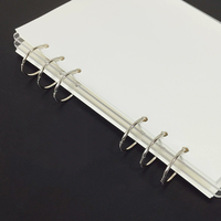Reliure transparente en acrylique A5 A6 B5, carnet A5, 40 feuilles, 80 pages