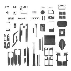 Bất Đen Carbon fibre centre khung chuyển hướng mô hình B cho TOYOTA <span class=keywords><strong>tacoma</strong></span> 2016-2023 Bộ dụng cụ nội thất mà không cần Buttons-4pcs - Product Image 1