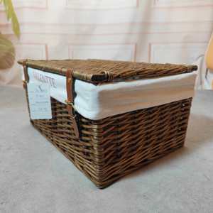 Panier d'escalier en rotin et corde de coton JY, panier de pique-nique en osier de jonc de mer, panier de rangement pour cadeaux - Product Image 2