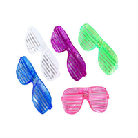 Lot de 24 lunettes LED qui brillent dans le noir, en plastique, pour fêtes, anniversaires, Halloween, carnaval