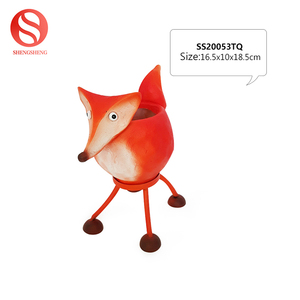 Pintado <span class=keywords><strong>a</strong></span> mano artesaní<span class=keywords><strong>a</strong></span> resina rojo flamenco flor suculenta olla para jardín de casa Decoración - Product Image 4