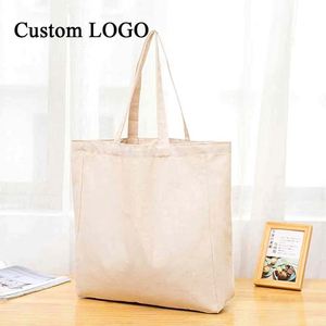 Sacs fourre-tout en toile résistants et réutilisables avec impression de motifs personnalisés, écologiques pour un usage quotidien et le shopping - Product Image 1