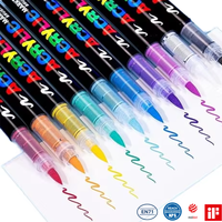 Marqueur de peinture acrylique STA, pointe pinceau, encre liquide directe, ensemble de marqueurs d'art colorés pour l'artisanat et les fournitures d'art