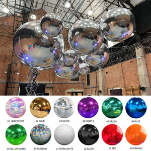 Fête de mariage en plein air sphère flottante de Noël boule de miroir à bulles <span class=keywords><strong>gonflable</strong></span> décoration disco <span class=keywords><strong>ballon</strong></span> miroir irisé - Product Image 3