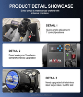 MAYAFX 2026 Canon à Confettis Professionnel Haute Altitude CO2/Air Comprimé Portée 16-20m Contrôleur DMX 70kg 7