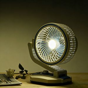 พัดลมตั้งโต๊ะขนาดเล็กแบบพับได้ ปรับได้ 360 องศา พร้อมคลิปหนีบ ใช้ในออฟฟิศหรือห้องนอน ชาร์จไฟได้ - Product Image 3