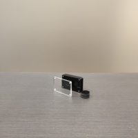 Magnétique acrylique boîte d'affichage de diamant Pierres Précieuses en vrac pierre vitrine avec porte-étiquette