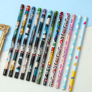 Cadeau promotionnel pour école de commerce, stylo hexagonal 2B personnalisé avec logo imprimé, crayon de bureau - Product Image 4