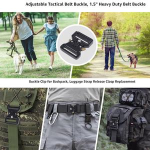 Hebilla de zapatos de metal de liberación rápida automática Hebilla táctica de aleación de zinc de 39mm - Product Image 6