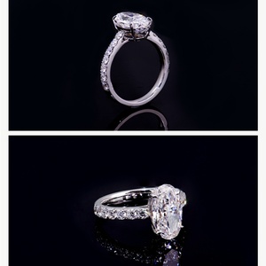 แหวนเพชรเพาะเลี้ยงในห้องปฏิบัติการ ทองคำ 18K หรูหราสั่งทำพิเศษสำหรับผู้หญิงสำหรับงานแต่งงาน - Product Image 5
