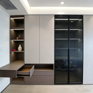 Armoire à portes vitrées personnalisable, réglable et amovible, avec aménagement <span class=keywords><strong>d</strong></span>'espace flexible et <span class=keywords><strong>bureau</strong></span> <span class=keywords><strong>d</strong></span>'<span class=keywords><strong>angle</strong></span> - Product Image 4