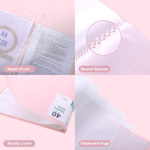 Carpeta Portafolio con 40 Bolsillos, Carpeta Portafolio <span class=keywords><strong>de</strong></span> 8.5" X 11", Carpeta con Capacidad para 80 Páginas con Fundas <span class=keywords><strong>de</strong></span> Plástico, Carpeta <span class=keywords><strong>de</strong></span> Plástico para la Escuela - Product Image 2