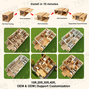 <span class=keywords><strong>Casa</strong></span> Contenedor Expandible Prefabricada de Alta Calidad NCC AU de 20, 30 y 40 Pies, Vivienda Modular Prefabricada de 2, 3 y 4 Dormitorios - Product Image 4