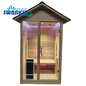Swankia Smartmak ODM & <span class=keywords><strong>OEM</strong></span> sauna a infrarossi in legno massello 2 persone outdoor dry suna room - Product Image 6
