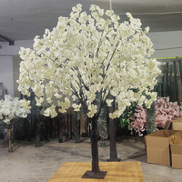 Arbre de cerisier artificiel en soie décoratif pour mariage, centre de table, arbre de mariage, cerisier blanc pour la décoration de table de mariage