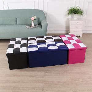 Taburete Otomano Plegable con Reposapiés - Puf Multiusos para Sala <span class=keywords><strong>de</strong></span> Estar y Dormitorio - Product Image 2