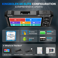 Escáner OBD2 para Automóviles Kingbolen S6 Elite 2026, Sistema Completo, Herramienta de Escaneo Bidireccional con FCA Autoauth CANFD, Actualizaciones Gratuitas de por Vida
