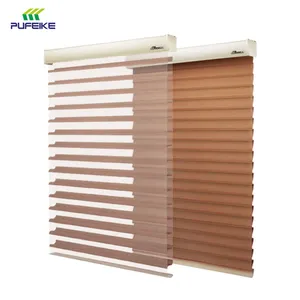 Excellent Material Smart Motors Privacy Light Control CUSTOM Motorized Shangri-la Blinds Triple Sheer Shades BLINDS