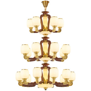 Chinese Style <b>Chandelier</b> Multi Head Led <b>Light</b> For Living Room Dining Room Bedroom Study Hall Elegant Round Ceiling Lamp - Product Image 4