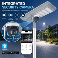Lampadaire solaire tout-en-un avec caméra 4G, surveillance à distance, poteau de 5 à 9 m, aluminium moulé sous pression, extérieur, étanche IP66