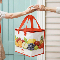 Panier isotherme pliable léger en tissu non tissé réutilisable et recyclable de 30 L avec taille et couleur personnalisables pour pique-nique et livraison de repas