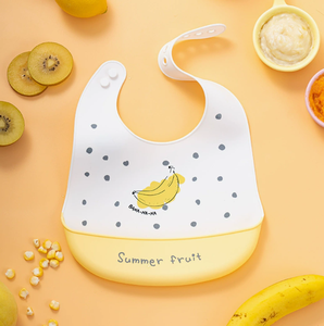 Bavoir en silicone imperméable pour <span class=keywords><strong>bébé</strong></span> et tout-petit, avec poche attrape-aliments réglable, facile à nettoyer, sans BPA, bavoirs souples pour nourrissons - Product Image 1
