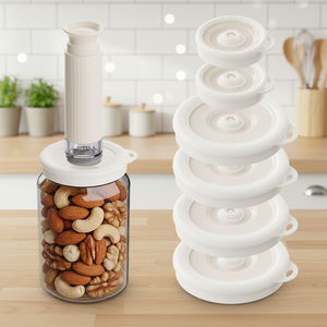 Couvre-bocaux en silicone écologiques à fermeture hermétique universelle pour bocaux Mason, préservateur alimentaire hermétique pour la maison - Product Image 1