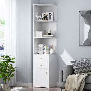 ארון ארון קטן בפינה צרה קטנה ארון ארון לבן עם דלת ומגירות - Product Image 2