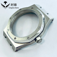 Caja de reloj NH de 41 mm de venta directa de fábrica para movimientos NH34 NH35 NH36 NH38 NH39 NH70, cristal de zafiro, plata AP modificada, al por mayor