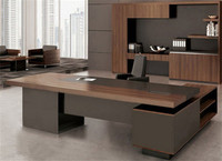 Mobilier de bureau Design moderne Boss Office Table and Chair Table de travail avec chaise pour manager