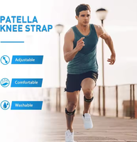 Sangle de soutien stabilisatrice rotulienne pour soulager la douleur au genou, idéale pour la randonnée, le football, la course à pied, avec fonction de protection.