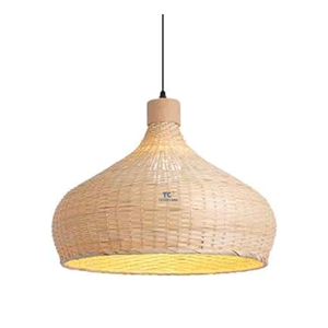 Vietnam Eco-Friendly Vintage Handmade Woven Wicker Bamboo Pendant <b>Light</b> Modern Japanese Rattan Wooden Lampshade Home Decor - Product Image 6