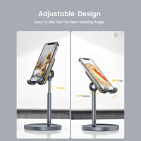 Nouveau support de téléphone portable et tablette en alliage d'aluminium pour bureau, réglable, cadeau d'affaires, support de téléphone portable avec logo personnalisé