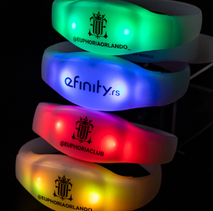 חדש 4 לידות 433 <span class=keywords><strong>dmx</strong></span> rgb הוביל wristband 2.4g שלט רחוק פסטיבל פנס 20 אזורים זמינים עבור קישוטי מפלגה - Product Image 3