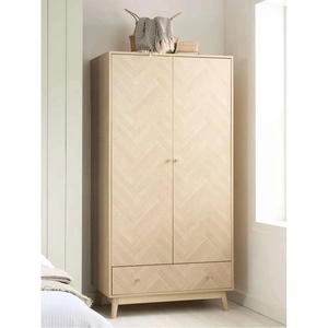 Armoire de style classique sur mesure avec miroir, autoportante, motifs en <span class=keywords><strong>chevron</strong></span>, design plat, contreplaqué, placage de bois mélaminé, rangement - Product Image 2