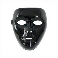 Masque de fête d'Halloween pour hommes en PVC noir et blanc de bonne qualité